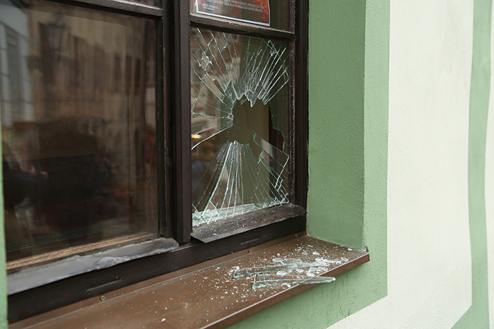 A2B Glass are able to board up broken windows while they are being repaired in Dorchester.